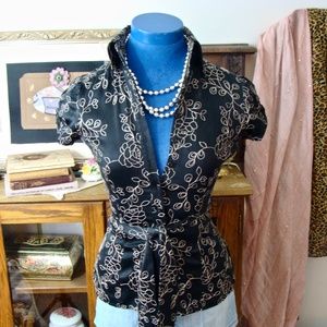 🌺bebe Silk Belted Blouse